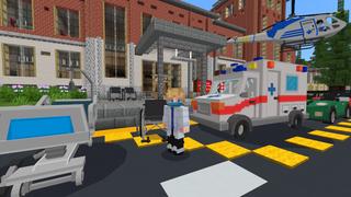 Screenshot of the Minecraft Bedrock Marketplace product Modern Hospital Life created by Kreatik Studios.