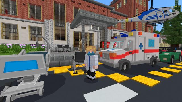Screenshot of the Minecraft Bedrock Marketplace product Modern Hospital Life created by Kreatik Studios.