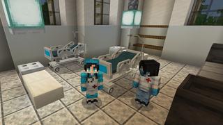 Screenshot of the Minecraft Bedrock Marketplace product Modern Hospital Life created by Kreatik Studios.