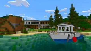 Screenshot of the Minecraft Bedrock Marketplace product Modern House 4 created by Kreatik Studios.