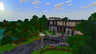 Screenshot of the Minecraft Bedrock Marketplace product Modern House 6 created by Kreatik Studios.