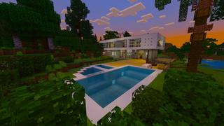 Screenshot of the Minecraft Bedrock Marketplace product Moderne Villa created by Kreatik Studios.