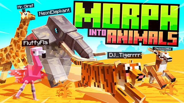 Thumbnail of the Minecraft Bedrock Marketplace product MORPH INTO ANIMALS created by Kreatik Studios.