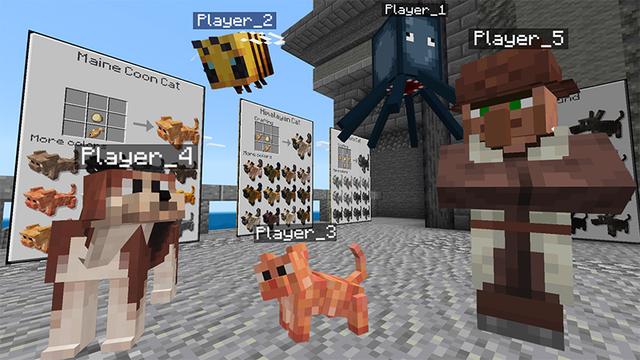 Screenshot of the Minecraft Bedrock Marketplace product MORPH PACK! created by Kreatik Studios.