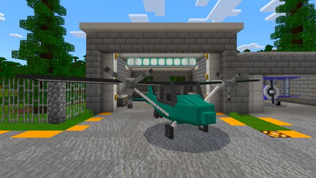 Screenshot of the Minecraft Bedrock Marketplace product Parachutes created by Kreatik Studios.