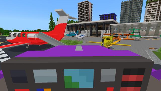Screenshot of the Minecraft Bedrock Marketplace product PLANES: City World created by Kreatik Studios.