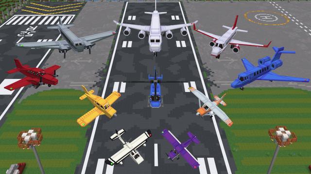 Screenshot of the Minecraft Bedrock Marketplace product PLANES Add-On created by Kreatik Studios.