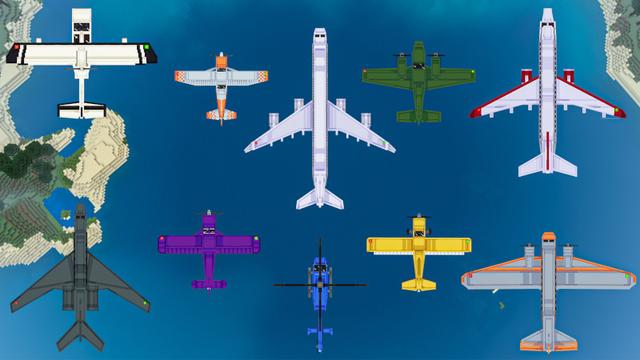 Screenshot of the Minecraft Bedrock Marketplace product PLANES Add-On created by Kreatik Studios.