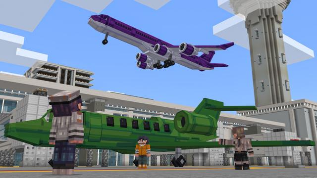Screenshot of the Minecraft Bedrock Marketplace product PLANES Add-On created by Kreatik Studios.