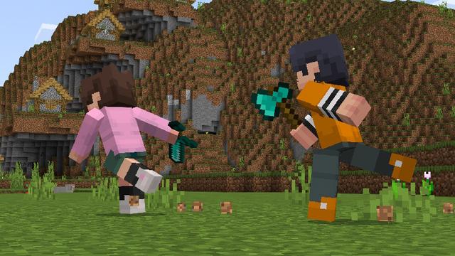 Screenshot of the Minecraft Bedrock Marketplace product Player Animations Add-On created by Kreatik Studios.