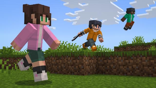 Screenshot of the Minecraft Bedrock Marketplace product Player Animations Add-On created by Kreatik Studios.