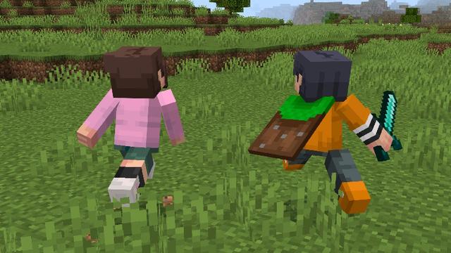 Screenshot of the Minecraft Bedrock Marketplace product Player Animations Add-On created by Kreatik Studios.