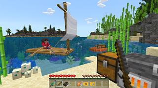 Screenshot of the Minecraft Bedrock Marketplace product RAFT SURVIVAL created by Kreatik Studios.
