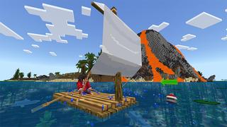 Screenshot of the Minecraft Bedrock Marketplace product RAFT SURVIVAL created by Kreatik Studios.