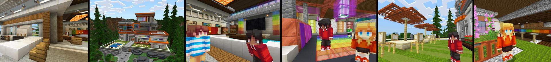 Panorama of the Minecraft Bedrock Marketplace product RGB HOUSE created by Kreatik Studios.