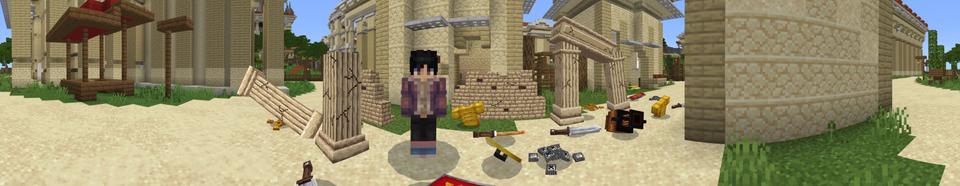 Panorama of the Minecraft Bedrock Marketplace product Rome City created by Kreatik Studios.
