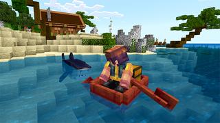 Screenshot of the Minecraft Bedrock Marketplace product Sharks Survival created by Kreatik Studios.