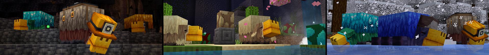 Panorama of the Minecraft Bedrock Marketplace product Sniffer Expansion created by Kreatik Studios.