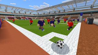 Screenshot of the Minecraft Bedrock Marketplace product SOCCER created by Kreatik Studios.