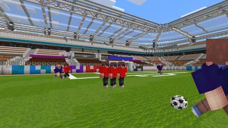 Screenshot of the Minecraft Bedrock Marketplace product SOCCER created by Kreatik Studios.