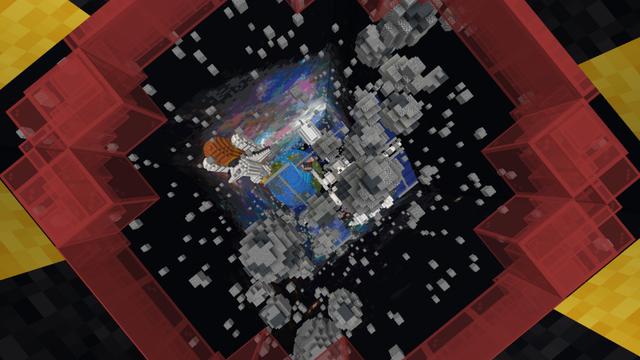 Screenshot of the Minecraft Bedrock Marketplace product Space Dropper created by Kreatik Studios.