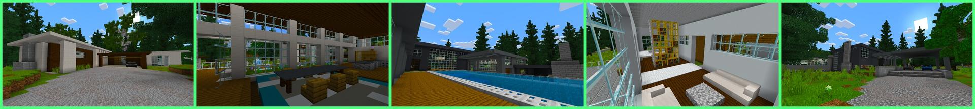 Panorama of the Minecraft Bedrock Marketplace product Summer City created by Kreatik Studios.