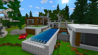 Screenshot of the Minecraft Bedrock Marketplace product Summer City created by Kreatik Studios.