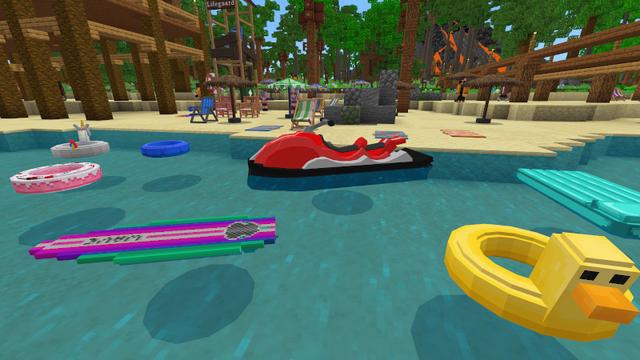 Screenshot of the Minecraft Bedrock Marketplace product Summer Furniture HD created by Kreatik Studios.