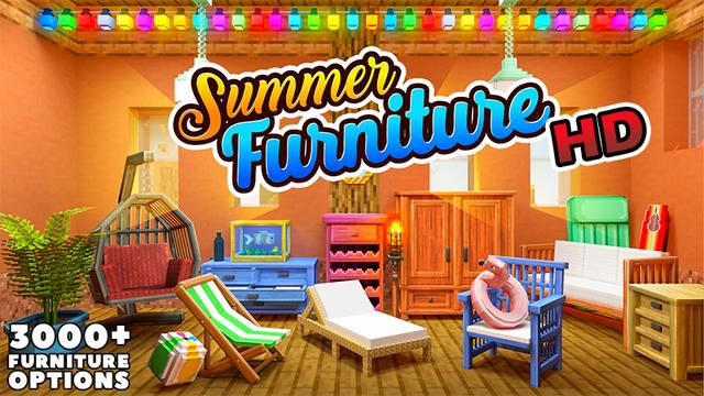 Thumbnail of the Minecraft Bedrock Marketplace product Summer Furniture HD created by Kreatik Studios.