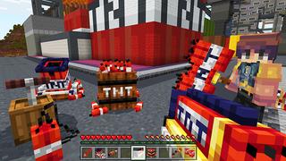 Screenshot of the Minecraft Bedrock Marketplace product TNT WEAPONS created by Kreatik Studios.