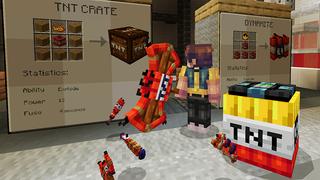 Screenshot of the Minecraft Bedrock Marketplace product TNT WEAPONS created by Kreatik Studios.