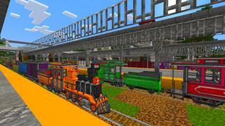 Screenshot of the Minecraft Bedrock Marketplace product Trains (Craftable) created by Kreatik Studios.