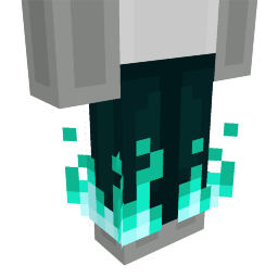 Thumbnail of the Minecraft Bedrock Marketplace product Turquoise Fire Pants created by Kreatik Studios.