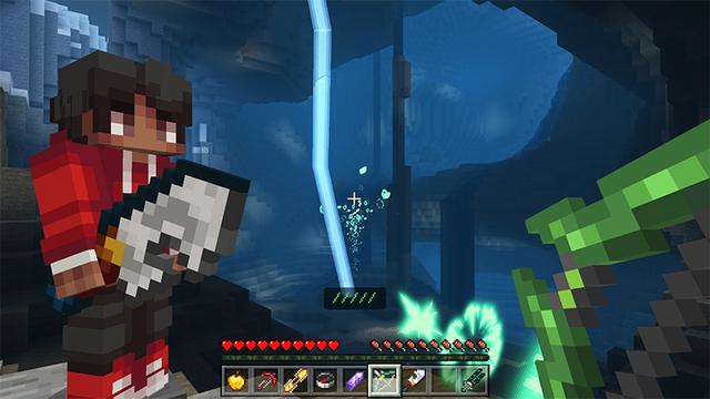 Screenshot of the Minecraft Bedrock Marketplace product WEAPON FUSION PACK created by Kreatik Studios.