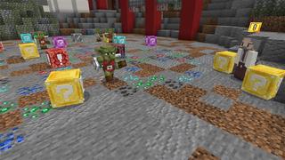 Screenshot of the Minecraft Bedrock Marketplace product 100 Days Lucky Block created by Kubo Studios.