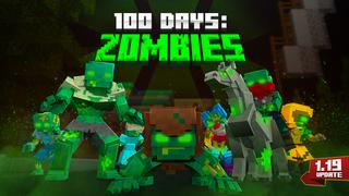 Thumbnail of the Minecraft Bedrock Marketplace product 100 Days: Zombies created by Kubo Studios.