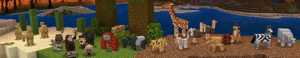 Panorama of the Minecraft Bedrock Marketplace product ANIMALS PACK created by Kubo Studios.