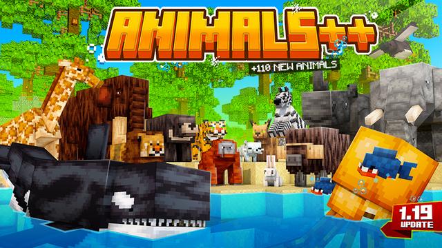 Thumbnail of the Minecraft Bedrock Marketplace product ANIMALS++ created by Kubo Studios.