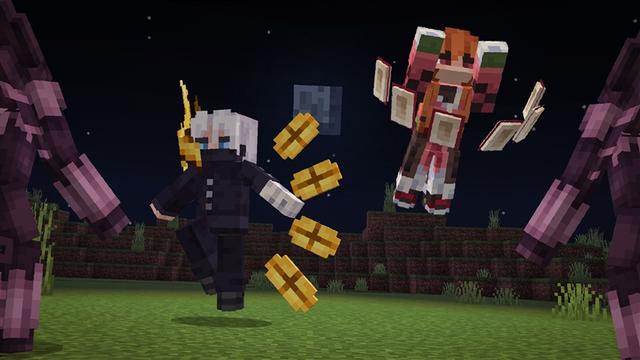 Screenshot of the Minecraft Bedrock Marketplace product ANIME JUTSU Add-On created by Kubo Studios.