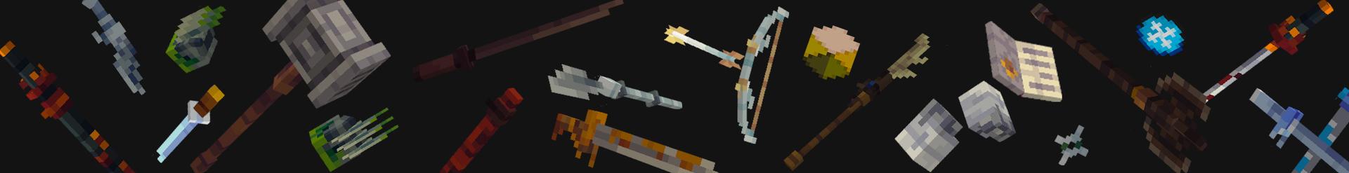 Panorama of the Minecraft Bedrock Marketplace product Anime Weapons created by Kubo Studios.