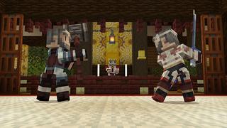 Screenshot of the Minecraft Bedrock Marketplace product Anime Weapons created by Kubo Studios.