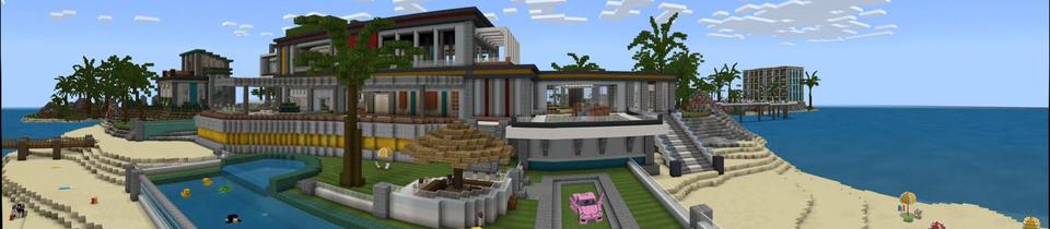 Panorama of the Minecraft Bedrock Marketplace product Billionaires Island created by Kubo Studios.