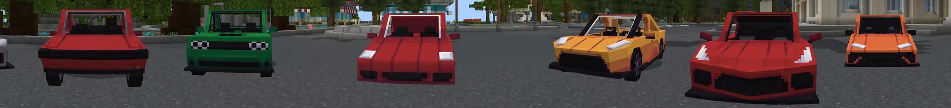 Panorama of the Minecraft Bedrock Marketplace product Cars City created by Kubo Studios.