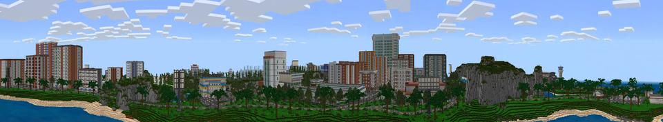 Panorama of the Minecraft Bedrock Marketplace product City Furniture created by Kubo Studios.
