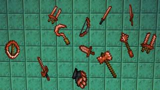 Screenshot of the Minecraft Bedrock Marketplace product Copper Weapons created by Kubo Studios.