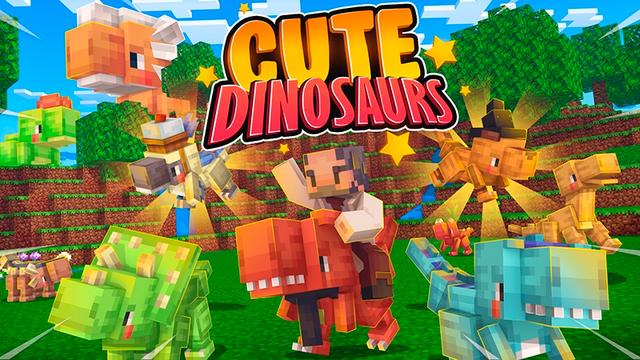 Thumbnail of the Minecraft Bedrock Marketplace product Cute Dinosaurs created by Kubo Studios.