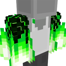 Thumbnail of the Minecraft Bedrock Marketplace product Deep Green Flames Arms created by Kubo Studios.