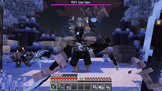 Screenshot of the Minecraft Bedrock Marketplace product DIMENSIONS++ Add-On created by Kubo Studios.