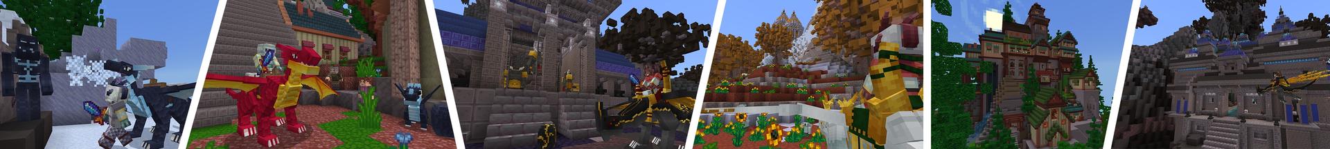 Panorama of the Minecraft Bedrock Marketplace product Dragon Mash-up created by Kubo Studios.