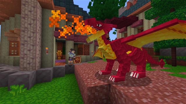 Screenshot of the Minecraft Bedrock Marketplace product Dragon Mash-up created by Kubo Studios.